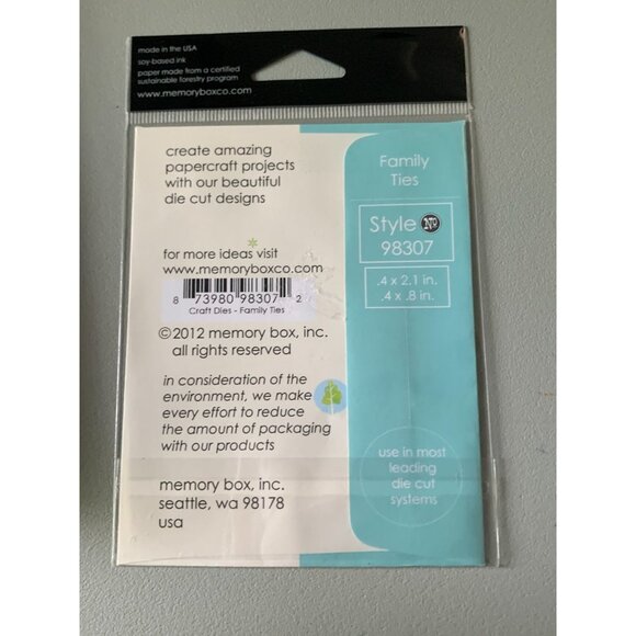 Memory Box Family Ties 100% Steel Craft Die Style 98307 - Picture 3 of 4